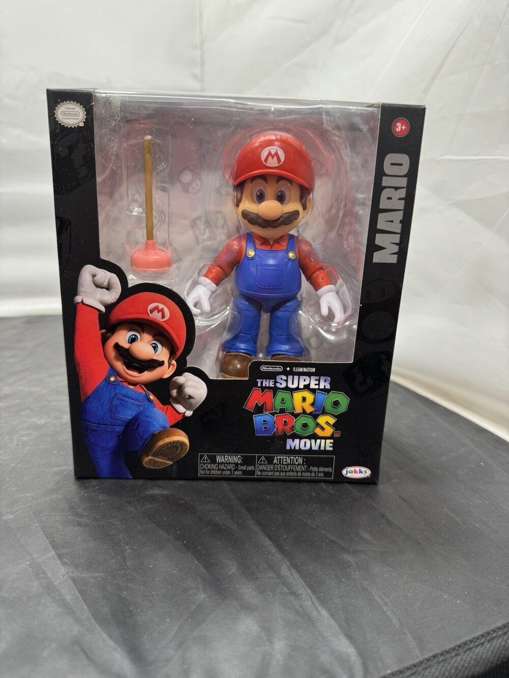 JAKKS Super Mario Bros Movie Mario Action Figure 5" Plunger New In Box NIB 2023